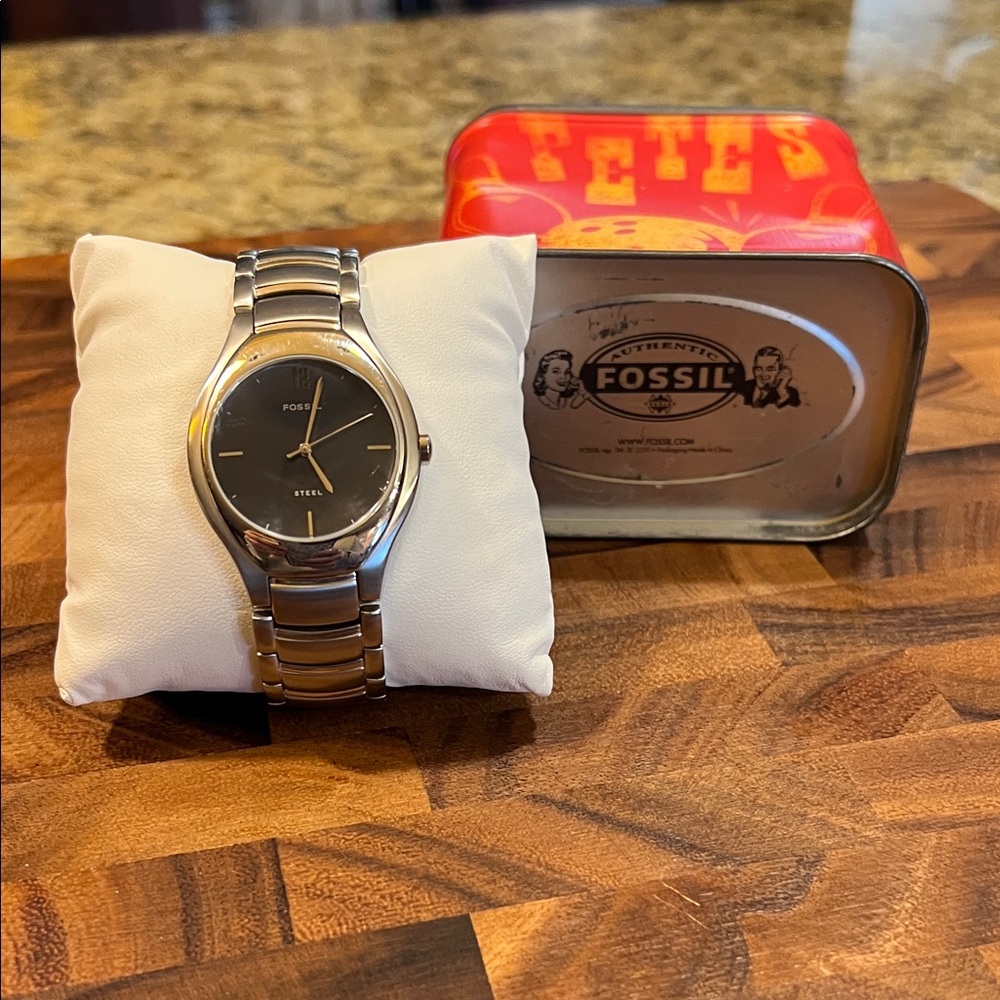 Fossil Silver and Black Men's Watch